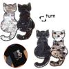 Cute Sewing Coat Jeans Applique Reversible Color Sequins Cat Patch DIY Clothes