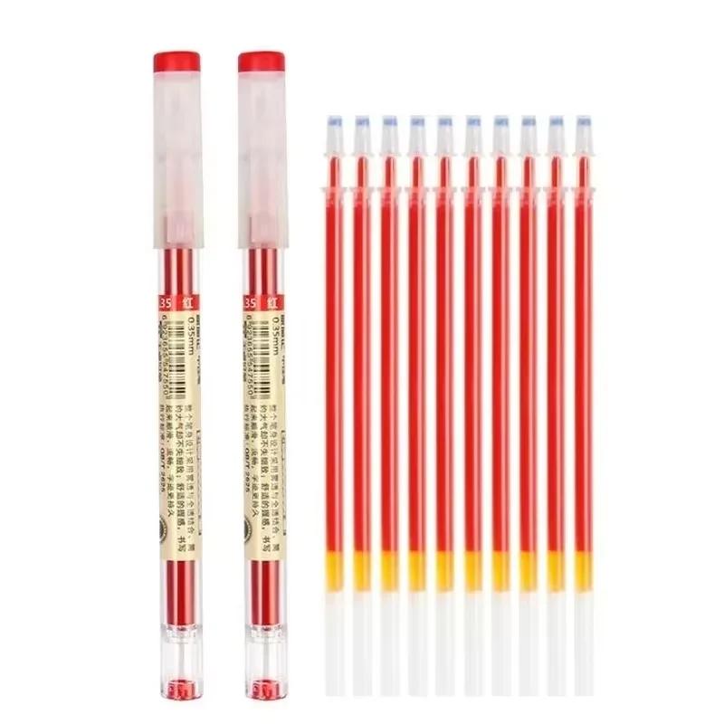 54Pcs/Set Japan Fine Point Pen 0.35mm Black Blue Red Ink Gel Pen Ballpoint Pen School Office Student Writing Stationery Supply