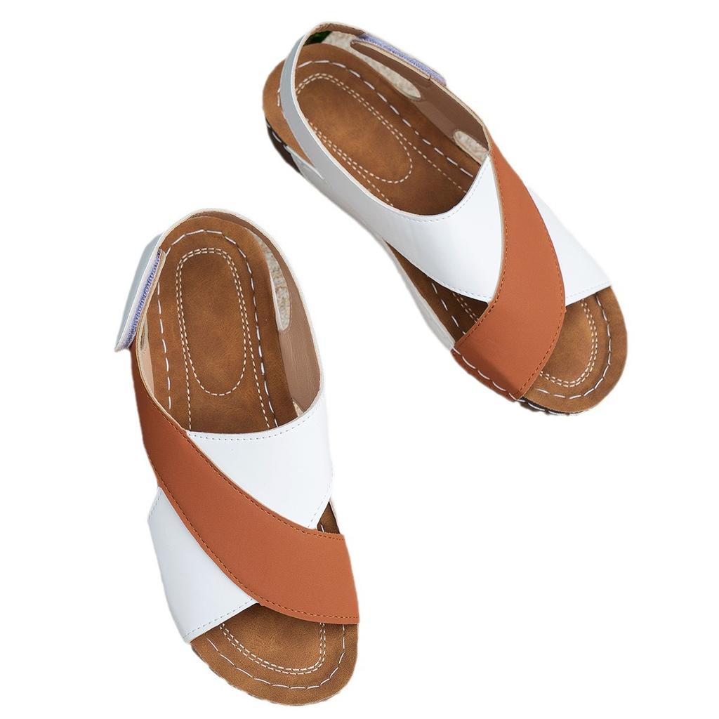 2024 Woman Sandals Summer New Platform Wedge Heels Shoes Leisure Beach Walking Shoes Rome Style Open Toe Female Sandalias Mujer