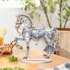 Acrylic Horse Desk Ornament 2D Flat Horse Sign Tabletop Centerpiece for Living Room Office Desk Shelf Cabinet Decor