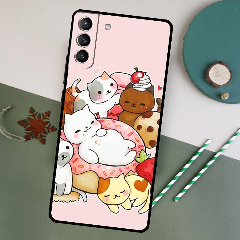 Чехол Neko Atsume для Samsung Galaxy S9 S10 Plus S20 S21 FE S22 S23 Ultra Note 10 20 Ultra Чехол для телефона