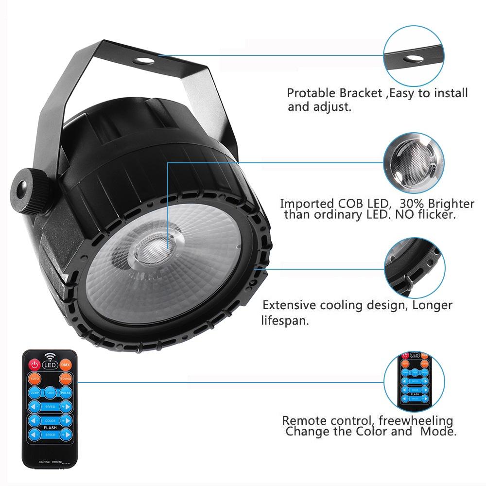 30 Вт Пульт ДУ RGB + УФ Самоходный/Голосовое Управление/DMX512 Для DJ Бара Вечеринки Бара Светодиодный Сценический Свет