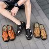 2025 New Casual Men's Soft Slippers Comfortable Men Summer Leather Sandals  Roman Summer Outdoor Beach Sandals Big Size 38-48