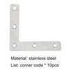 10 шт., 40/50/60/80 мм, T-образный/L-образный угловой кронштейн, не легко ржавеет, гуманный дизайн, полные характеристики, плоская угловая распорка для двери