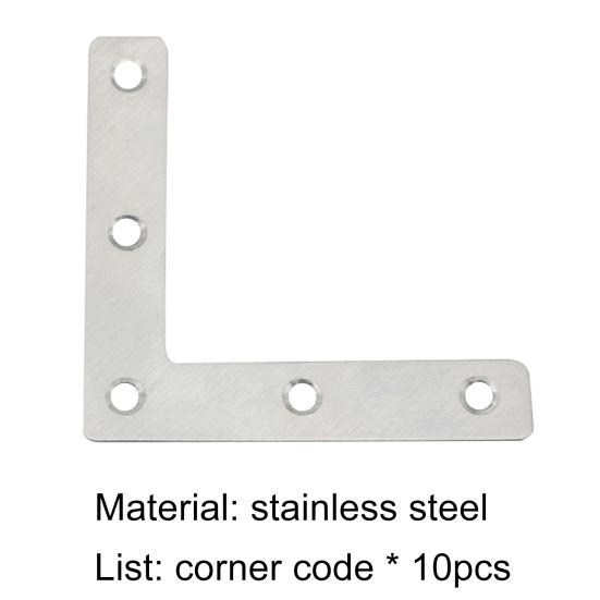 10 шт., 40/50/60/80 мм, T-образный/L-образный угловой кронштейн, не легко ржавеет, гуманный дизайн, полные характеристики, плоская угловая распорка для двери