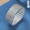 Кольцо из переплетенной сетки из стерлингового серебра 925 пробы, модные свадебные украшения