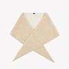 Saint Luxure 100% Cashmere Triangle Petite Muffler Cream Beige
