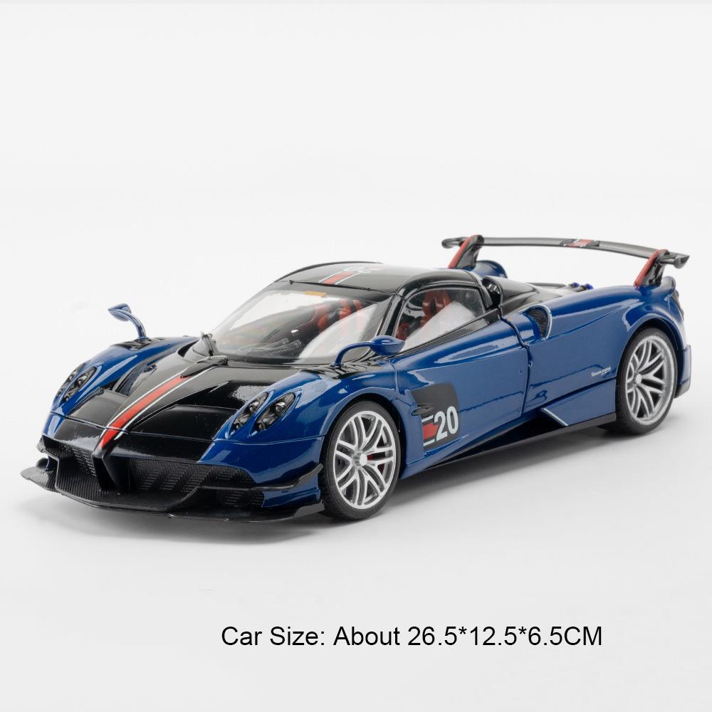1:18 918 Huayra Sports Car Model Toy Alloy Body Shock Absorption Doors Opened Limited Supercar Models Sound Light Gift for Kids
