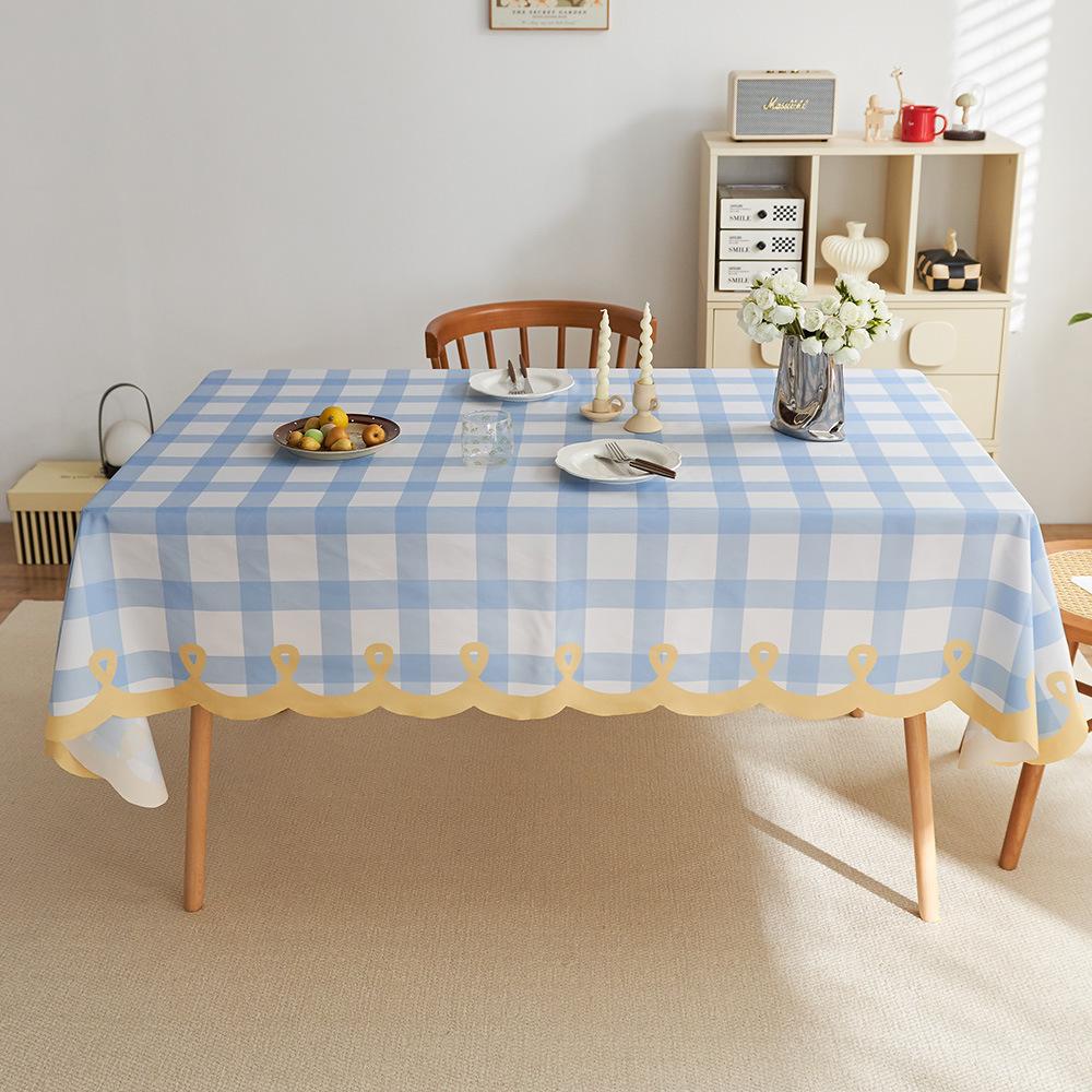 Waterproof Special-Shaped Tablecloth, Anti-Scalding Table Mat, Hemp Fabric Tablecloth, Light Luxury, High-End Coffee Table Cover