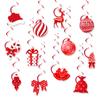 12Pcs New Year'S Day Christmas Decoration Charm Lollipop Gift Bag Elk Shaped Spiral Pendant