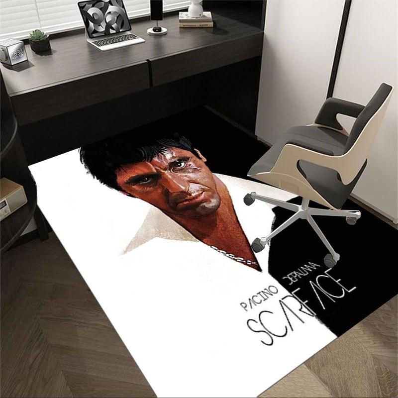 1 шт. Коврик для офисного кресла Scarface, Мягкий, Удобный, Всесезонный, Идеально подходит для дома, спальни или офисного декора, Идеальный подарок для