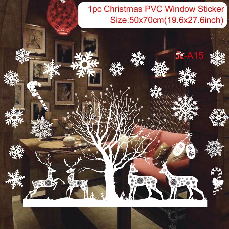 Christmas Window Sticker Merry Christmas Decorations For Home 2026 Cristmas Ornament Xmas Navidad Natal Gifts New Year 2026