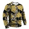 Men's T-shirt Baroque Graphics Fashion Printed T-Shirt Street O-neck Casual Clothes Oversized Top Men's Outdoor T-Shirt Pullover