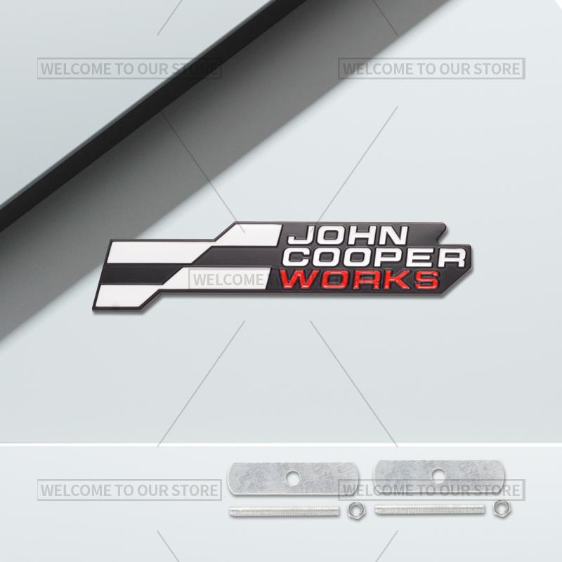 3D значок решетки John Cooper Works JCW, металлические наклейки на задний багажник для Mini Cooper S F66 F65 F67 U25 J01 J05 R61