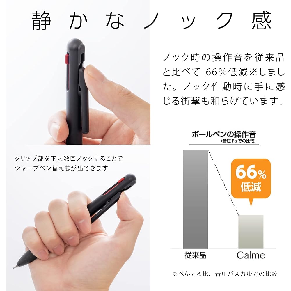 Многофункциональная шариковая ручка Pentel BXAW355A Calme Ballpoint Pen 0.5 Острая 0.5 Черная