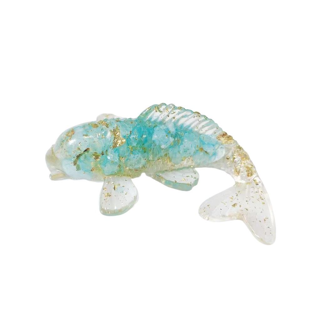 Resin Epoxy Crystal Gravel Carp Ornament Home Decoration Crystal Fish Figure Home