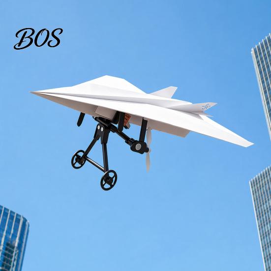 Набор компонентов для запуска самолета RC Бумажный самолет DIY Комплект, Электрический модуль самолета с дистанционным управлением Гироскоп Стабилизатор мощности, Двойные пропеллеры,