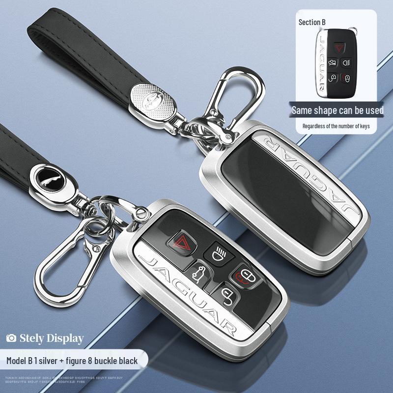 Чехол для ключа Jaguar: Корпус из алюминиевого сплава для моделей XEL, XFL, F-Pace, XJL, XF, XE, F-Type