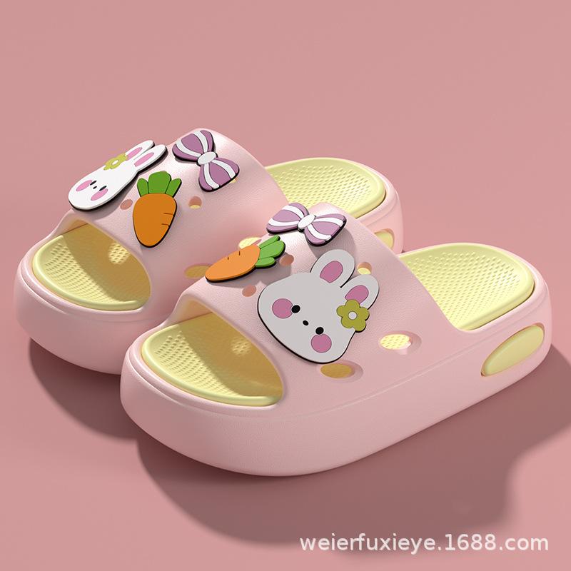Summer children's cartoon slippers for boys and girls, non-slip soft-soled home indoor and outdoor wear kids' slide sandals