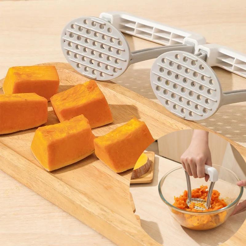 Ручная толкушка для картофеля, прочная толкушка для картофеля, кухонная толкушка для овощей с нескользящей ручкой, соковыжималка для фруктов, кухонные гаджеты