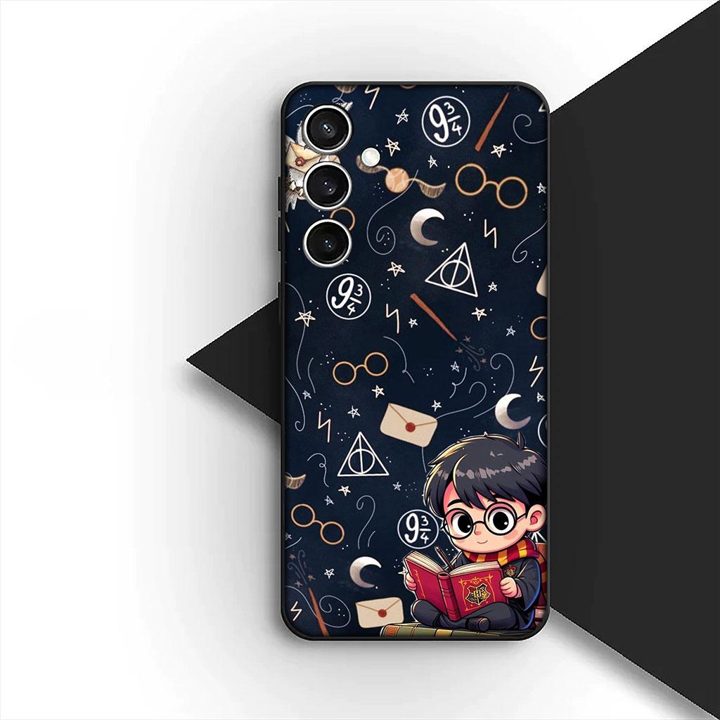 Castle Harries Wand Potters Owl Phone Cover Case for Samsung Galaxy S22 S21 S20 FE Ultra Plus A07 A17 A15 A16 A25 A57 A37 Casing