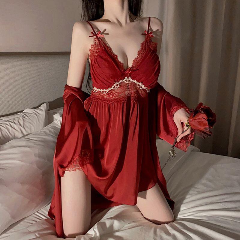 Sexy Black Mini Nightgown Women Sleepwear Backless Spaghetti Strap Nightdress Nightie Spring Summer Satin Nightwear Home Dress