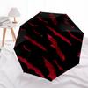 Red Bat Print Automatic Opening/Closing Umbrella with Foldable Design and Iron Frame - Perfect for Outdoor Use, Festive Gifts, Travel, Daily