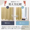 Curtain Selection Cafe 90cm Long Wide x 90cm Long Grade 1 Light Blocking UV Heat Made in Floral Small Window Curtain, [145cm / / Beige] Protection,