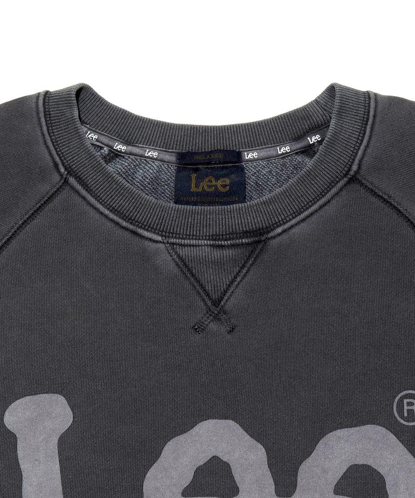 LEE Big Twitch Logo Dyed Short Sleeve Sweatshirt Charcoal