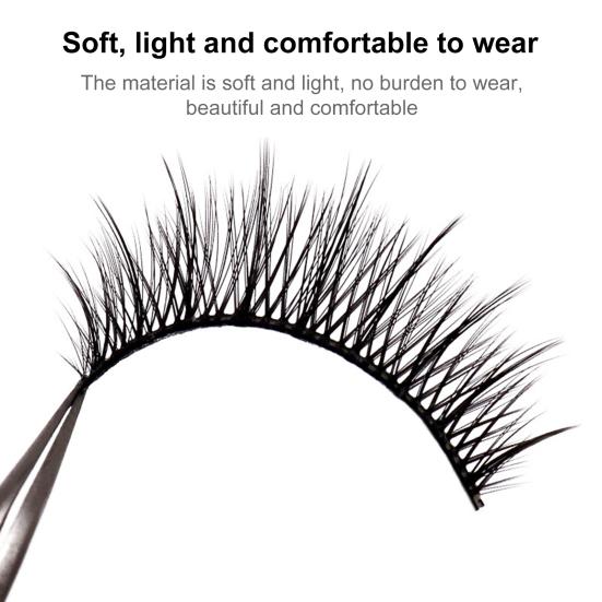 Yousheng 3 пары накладных ресниц, натуральные, удобные в носке, волокнистые перекрестные ресницы для макияжа, накладные ресницы для примерочной