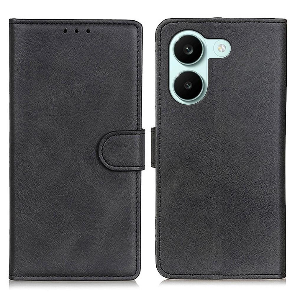 Wallet Case for Redmi Turbo 5 5G - Leather/PU, Black
