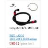 PQY - AN10 1M/1.2M/1.4M Stainless Steel Brained Oil Hose Line Hose Tube With 0Degree 90Degree Swivel Hose End Fitting Installed