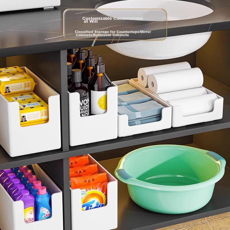 Jiadu Cabinet Storage Box, Snack And Miscellaneous Storage Basket, Household Kitchen Organizer, Desktop Right-Angle Storage Container