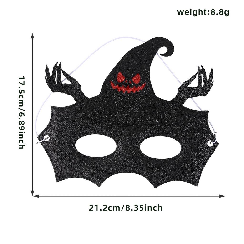 Witch Mask Spooky Halloween Half Face Mask Bat Mask Non Woven Costume Accessory For Carnival Gathering Holiday Party Cosplay