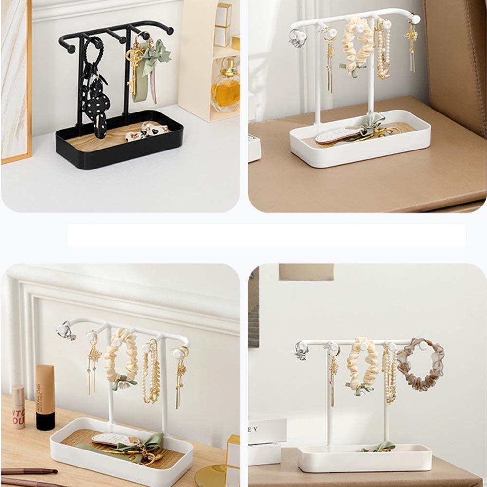with Storage Box Base Earrings Display Rack Wooden Jewelry Holder  Shower Accessories