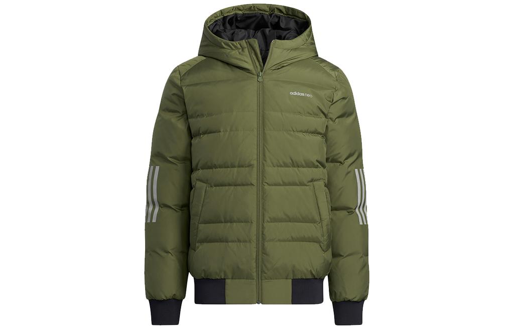 Adidas Neo Down Jackets Men's Olive Hooded Moderate Other H45270