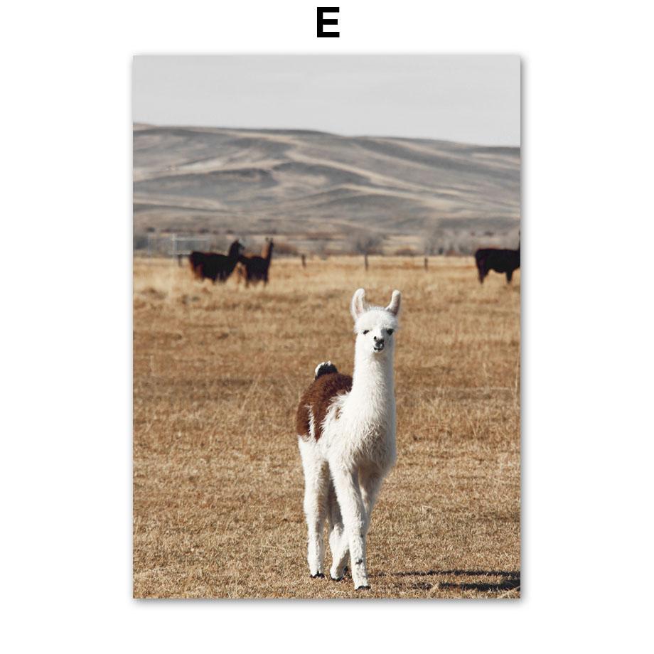 Настенная картина на холсте, High Way, слон, олень, лошадь, хлопковая линия, постеры на скандинавскую тему и принты, настенные панно для гостиной