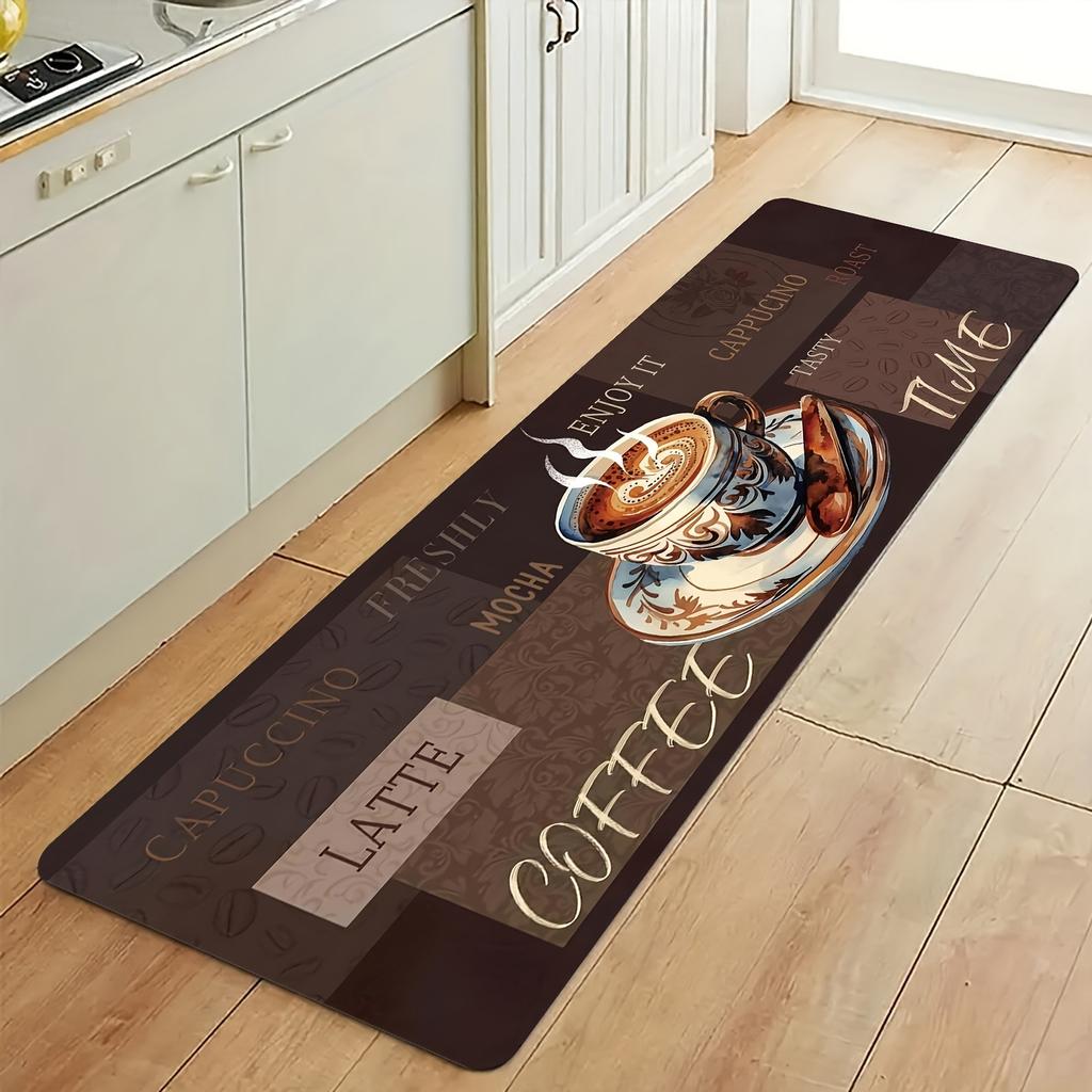 1PC Vintage Motorcycle Rider Kitchen Rug Non-Slip Door Mat Pop design Bathroom Rug Bath Mat Carpet for Home Sink Laundry Decor
