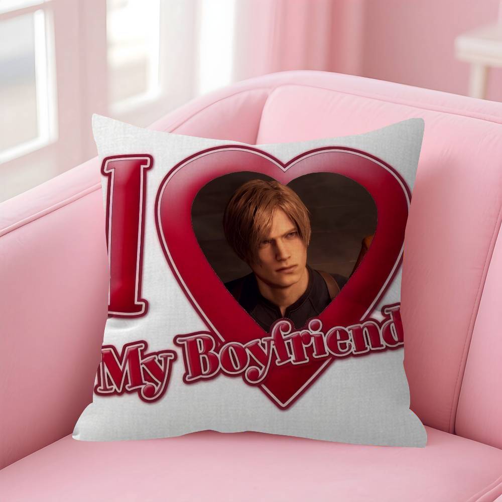 Handsome Leon game Kennedy  Cushion Cover Inches Farmhouse Decor Home Throw Pillow Covers for Couch Decorations