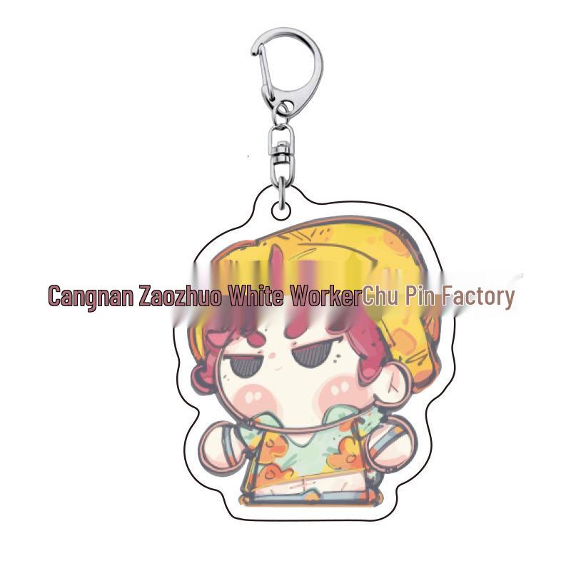 K-pop Брелок для ключей с женской группой «Охотники на демонов»: Милый акриловый брелок для школьной сумки Lumi, Zoe, Mira & Qin Yu