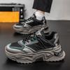 Мужская обувь осень и зима молодежный спорт досуг бег нескользящая продвинутая платформа чувство интернет знаменитость меха стиль папа прилив обувь