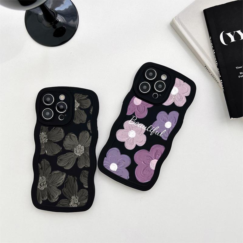 Мягкий чехол в форме цветочной волны для Samsung S23 Ultra A53 Redmi Note 12 Note 11 Pro Realme 11 C55 C53 IPhone Vivo Y35 Y02 Tecno Spark 10C, чехол из ТПУ