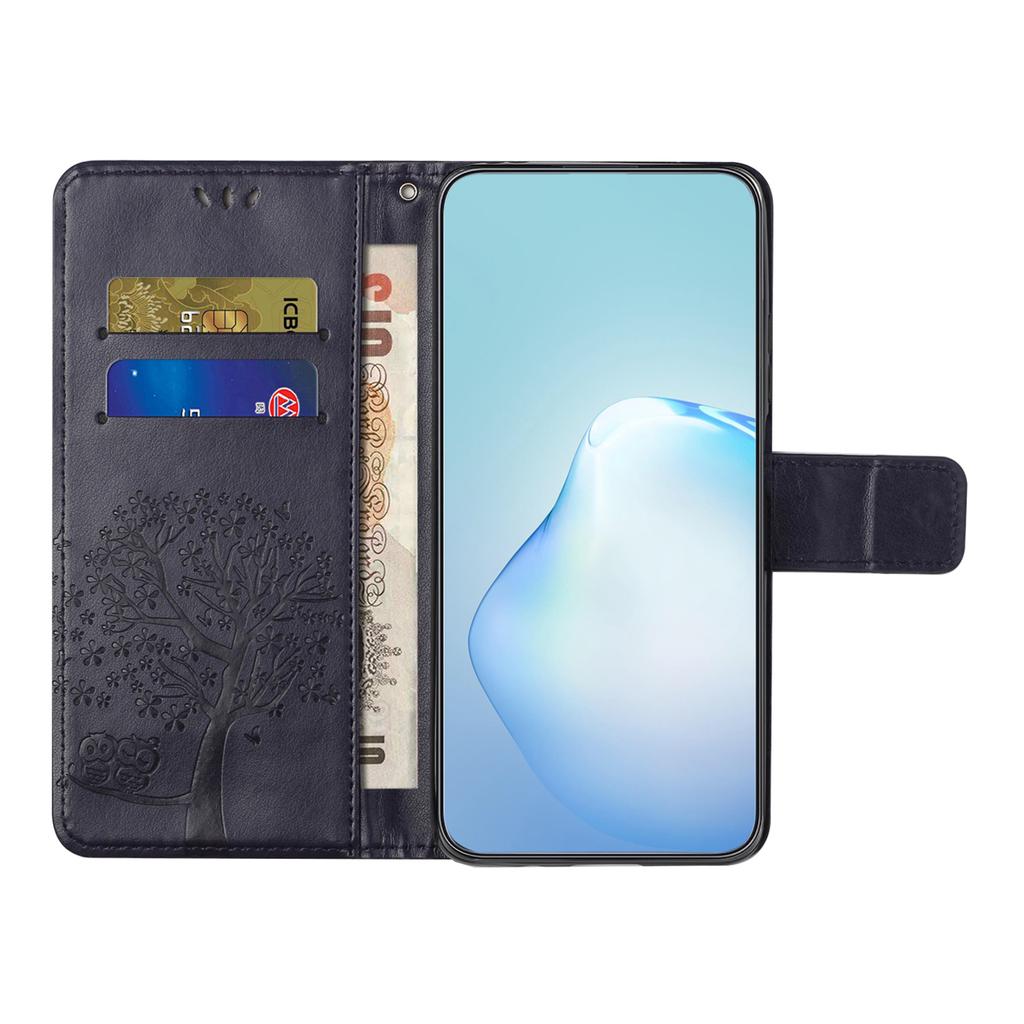 For Samsung Galaxy A56 5G Case PU Leather Owl Tree Imprinted Wallet Phone Cover