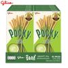 Glico Pocky Milky Matcha Flavour, Biscuit Stick Coated with Milky Matcha Flavour Confectionery, 39 G X 10 Pcs - Thai Snack