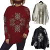 Women's Fashion Fall And Winter Christmas Loose Round Neck Pullover Knitted Sweater