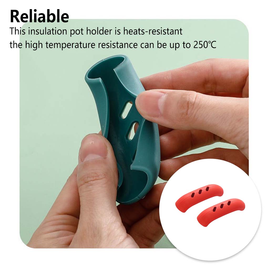 Упаковка из 2 держателей для кастрюль, силиконовые термостойкие чехлы для боковых ручек кухонных сковородок, защитные чехлы для посуды Cooking Assist