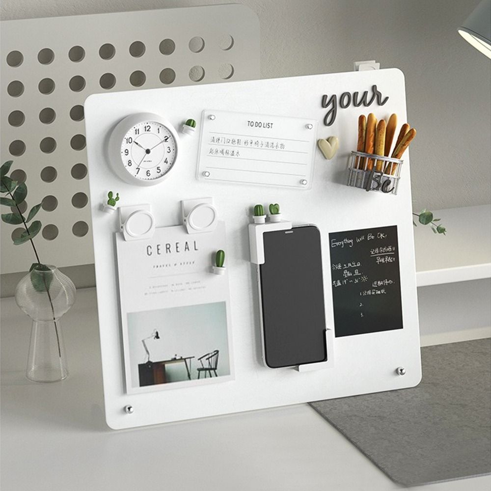 Металлическая пластина настольная памятная доска для напоминаний простая магнитная доска для наклеек для офиса