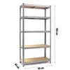 Metal Storage Shelving Rack , 180 X 90 X , Humberg