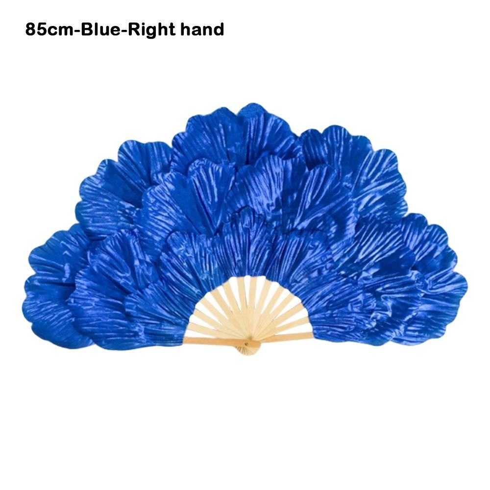 38 см/45 см веера из павлиньего шелка складные длинные шелковые веера портативные веера для выступлений квадратные танцы