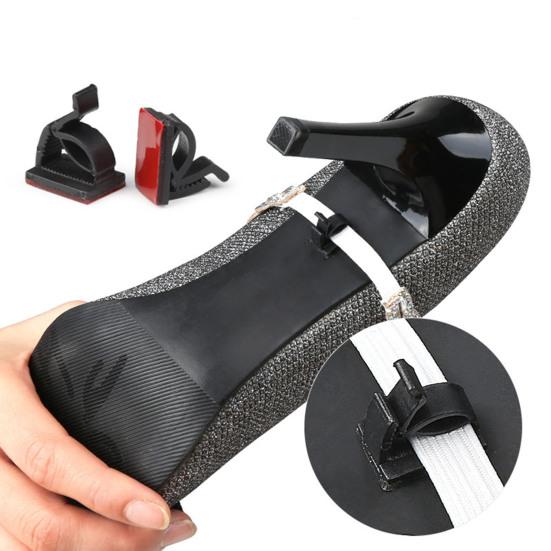 1 Pair Shoe Straps Anti-skid Anti Falling Button Snap Design High Elasticity